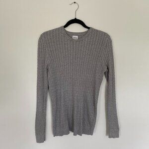 Men's Zara Grey Cable Knit Sweater